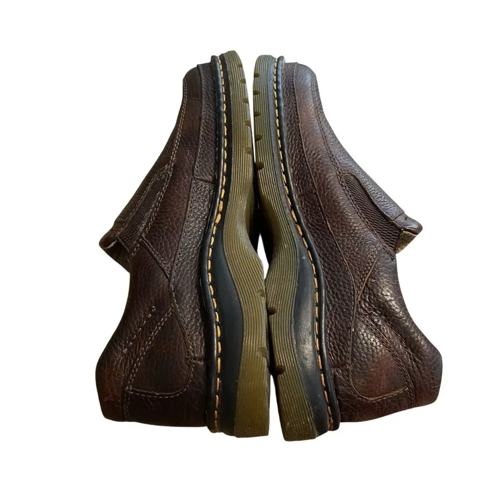 Dr. Martens 11198 Brown Pebbled Leather Slip On Loafers Shoes Doc Men's Size 9 - Picture 4 of 11